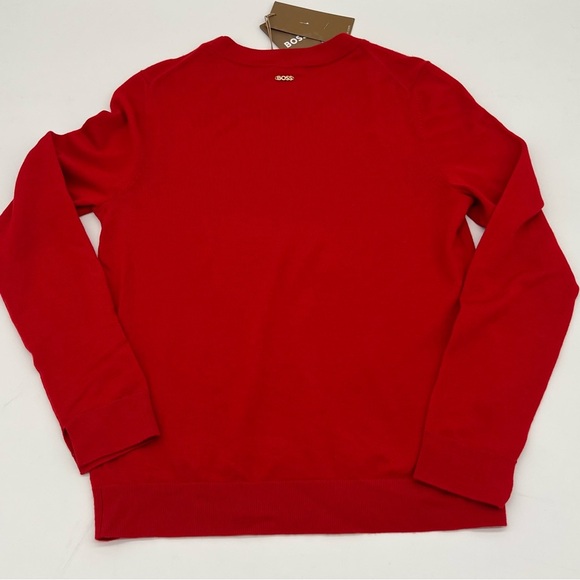 BOSS Hugo Boss Red Superfine Merino Wool Sweater – Size Medium – New with Tags - Picture 7 of 12